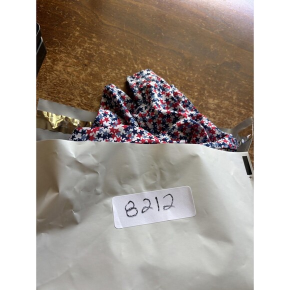 MAELREG Polo Shirt Mens Large Red White Blue Stars Performance Golf Stretch - Picture 10 of 10